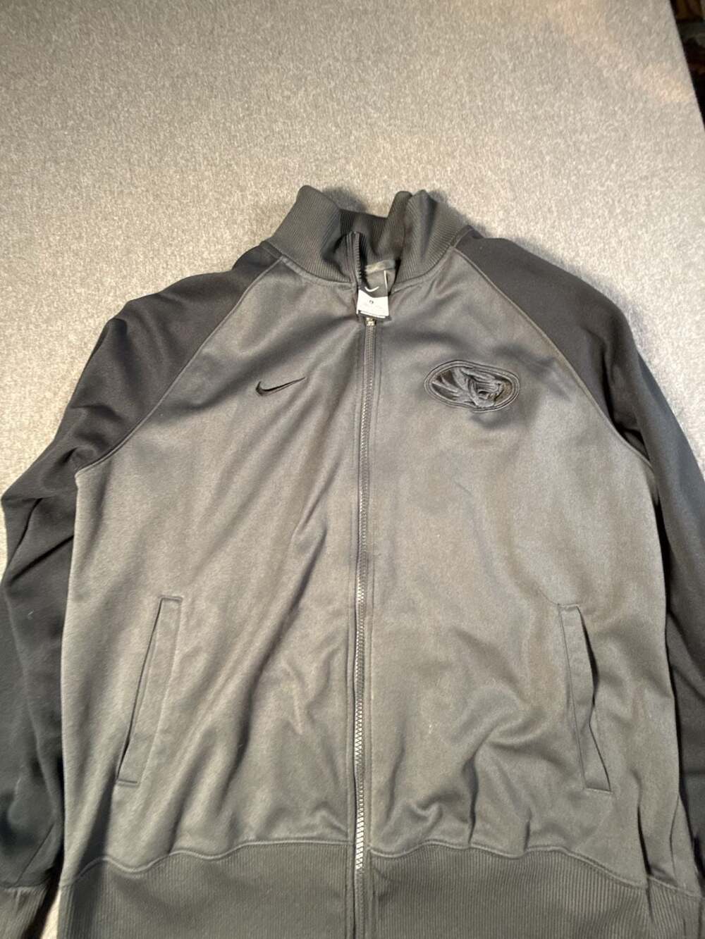 Nike Missouri Tigers Full-Zip Track Jacket Gray Black Size L